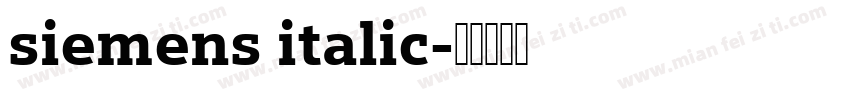 siemens italic字体转换